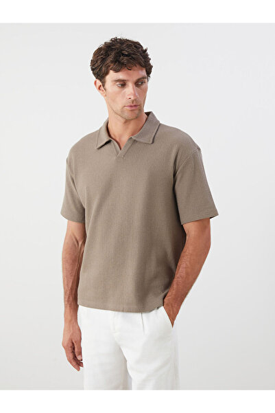 LC Waikiki تي شيرت بولو بني للرجال