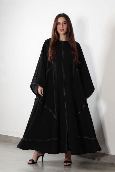 elegant hijab Kuwaiti style abaya