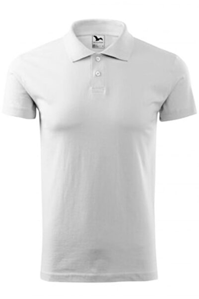 Malfini Tricou polo bărbătesc Single J., alb, mărimea L