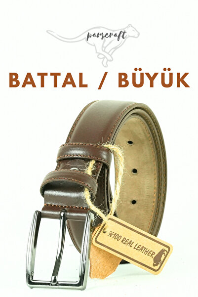 Parscraft Ανδρική ζώνη από γνήσιο δέρμα σε μεγάλο μέγεθος / μεγάλο μέγεθος / ...