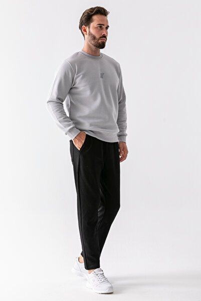 JB John Borners Men's Elastic Waist Pocket Detailed Jogger Trousers Black - 8079