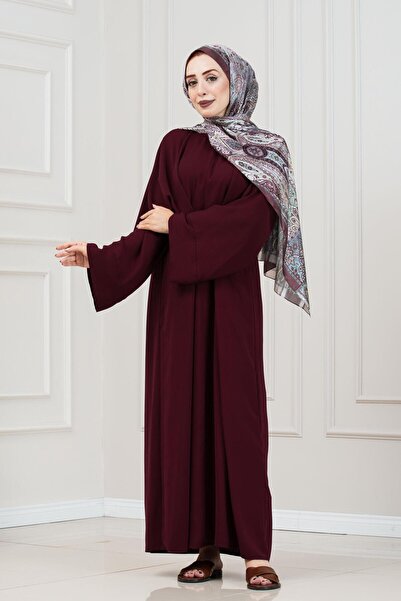 Sevitli فستان ماريا مع ربطة عنق - عنابي