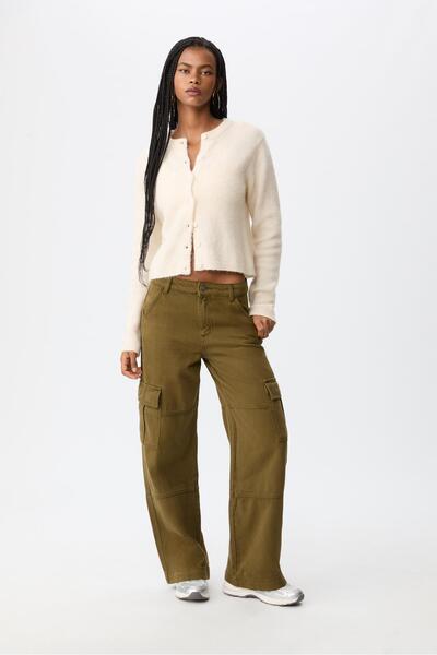 Stradivarius Düz kargo pantolon