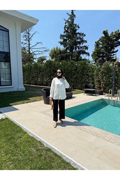 Orfeo Negro Keten Gömlek 34377 Ekru