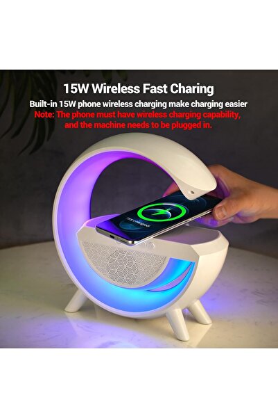 Generic 15W Fast Multifunctional Wireless Charger | Surround Sound Bluetooth Radio and Speakers | RGB Color Changing Night Light
