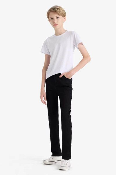 DeFacto School Slim Fit Slim Fit Straight Leg Black Boy Jean Pants C3683A8/Nm40