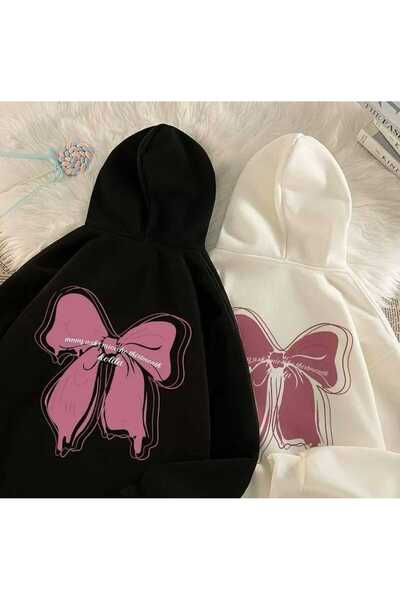 Harajuku Style Beyaz Y2K Tarzı Kurdele Tasarım