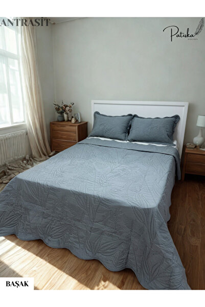Özlü Home Patiska Çok Amaçlı 3 Parça Yatak Örtüsü Başak Serisi