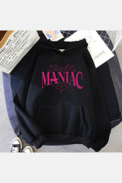 Harajuku Style Hanorac negru Stray Kids Pink Maniac