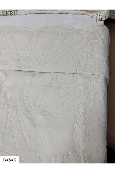 Özlü Home Patiska Çok Amaçlı 3 Parça Yatak Örtüsü Başak Serisi