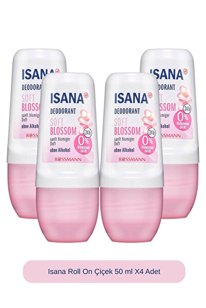 ISANA Roll On Çiçek 50 ml X4 Adet