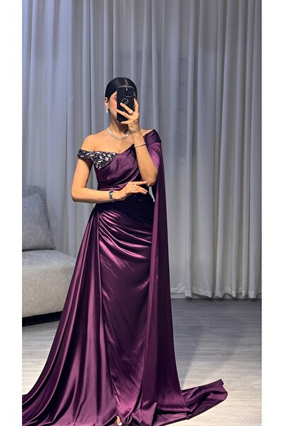 SELSAL فستان سهرة راق طويل