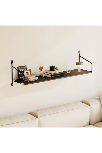 Home Box Monty Large 1-Tier Metal Shelf - 80x20x17 cm