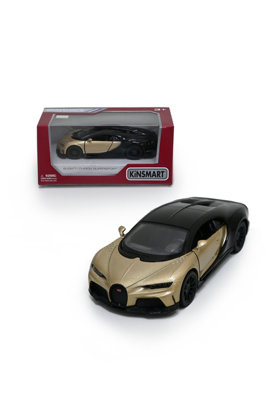 Kinsmart Bugatti Chiron Super sport Car Die Cast Metal Doors Openable Pull Back Action Toy