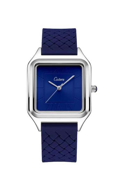 catera Men's watch, magnetic, navy blue, silver frame