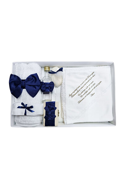 fantasialand Trusou pentru botez, 7 piese culoare bleumarin