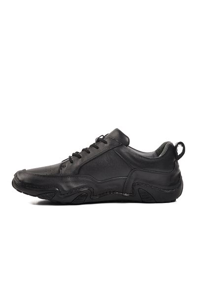 Aspor Black Genuine Leather Men's Casual Shoes