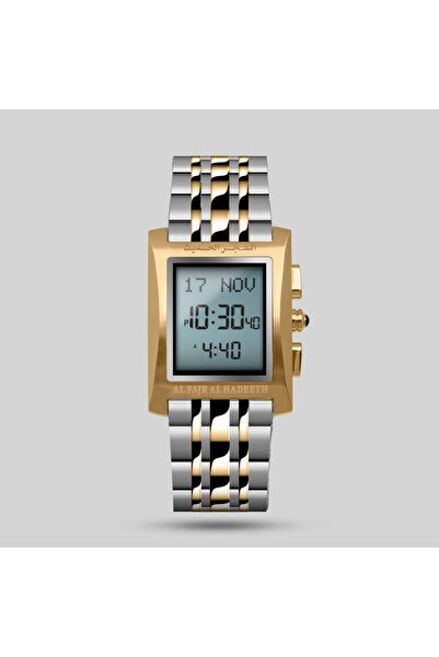 Fager ساعة الفجر الحديث ديلوكس ذهبي وفضي