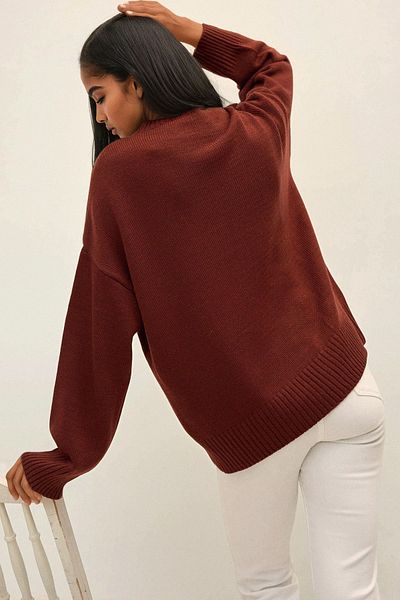 Hiccup Crew Neck Relax Fit Soft Knitwear Sweater