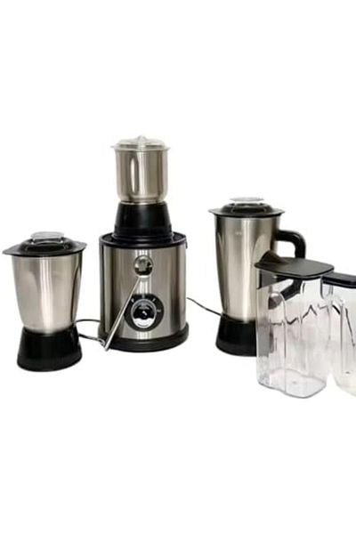 Shopi showkah® 5-in-1 Stainless Steel Juicer – 1800W Quiet Motor with Meat Chopper, Grinder Jar, 2-Spee