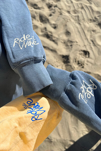 The Champ Clothing Oversize Unisex Bisiklet Yaka Sweat Sarı – 3 İplik Polar Kumaş, Rahat Kalıp, Wildest Dreams Baskılı