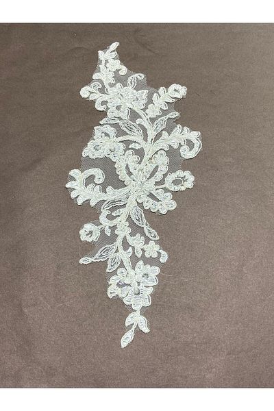 karantuhafiye Beaded Applique / Single Applique / Cream