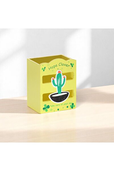 eseoffice Suport pentru stilou din lemn colorat cactus cadou