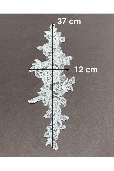 karantuhafiye Beaded Applique / Single Applique / Cream
