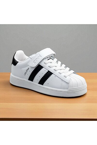 JOJO KIDS Unisex Children's Orthopedic Sole Skin Leather Sports Shoes, Basketball Shoes, Non-Slip Sole Velcro Sneaker