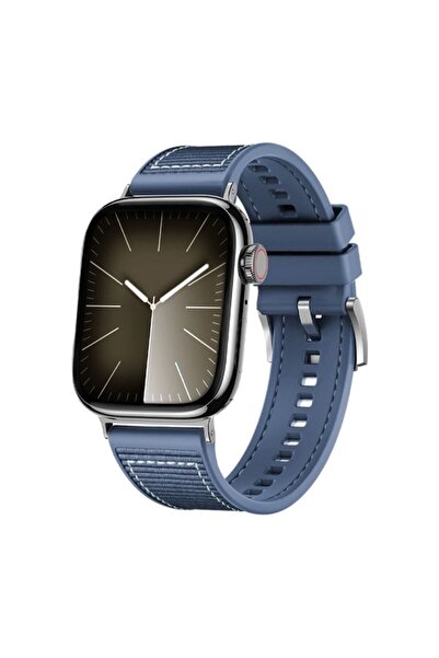 Madviun Curea pentru Apple Watch 1/2/3/4/5/6/7/8/9/SE/SE 2 38/40/41mm, Watchband, O42, Silicon, Dark Blue