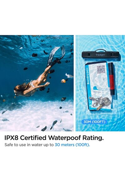 OEM Spigen Waterproof Case A601 Universal Phone Case, Clear