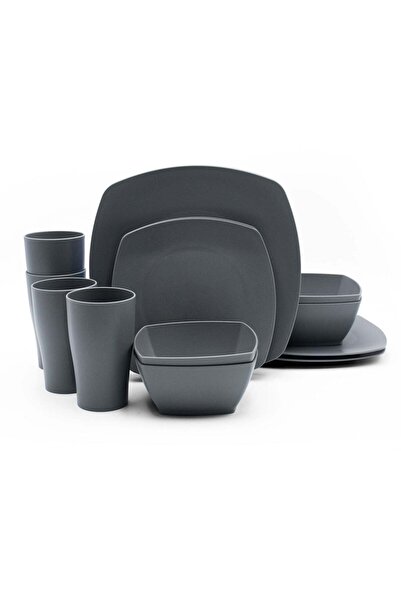 Generic 16 Piece Square Dinner Set, Wheat Straw Dining Table Accessories, Hea...
