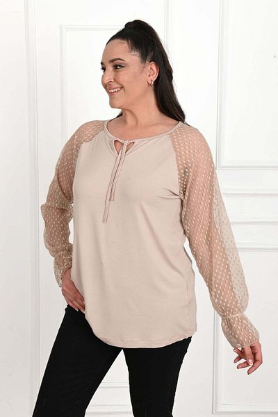 Bigsize Women's blouse, large sizes, polka dots 1451-23