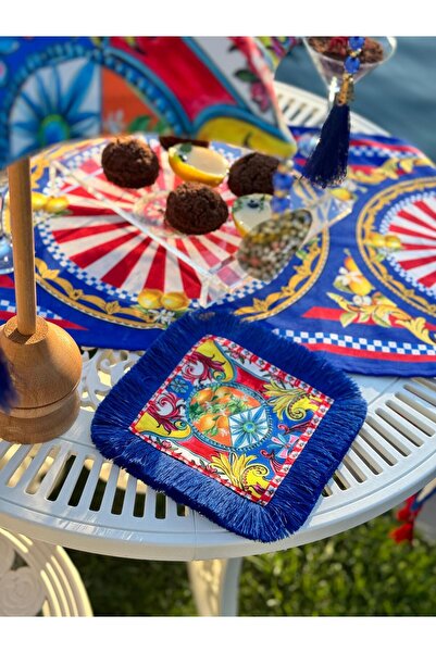 Merve Kaymakcı San di monte limonlu kokteyl peçete - sax mavi