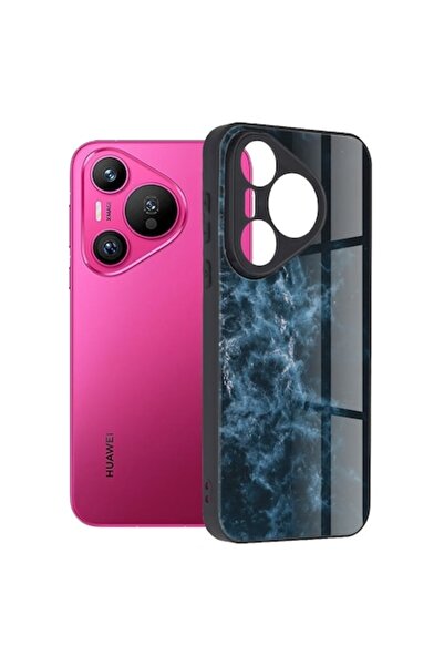 Techsuit Carcasă Glaze Series pentru Huawei Pura 70 - Albastră Nebuloasă