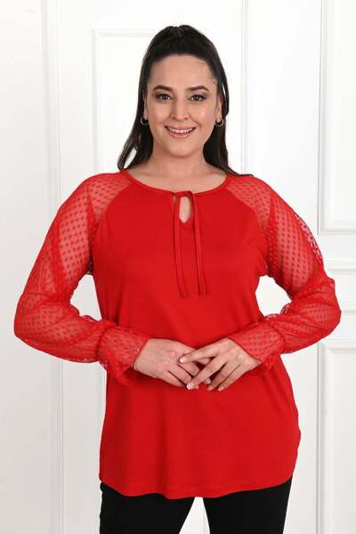 Bigsize Women's blouse, large sizes, polka dots 1451-23