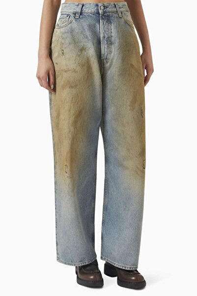 Acne Studios Super Baggy-Fit Kot Pantolon - Mavi - %100 Organik Pamuk ile Rahat ve Modern Stil