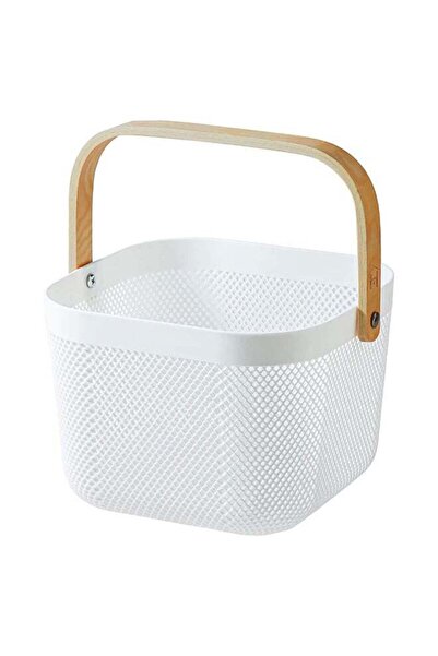 Generic Homepro Plastic Mesh Basket With Bamboo Handle Multi-Functional Kitch...