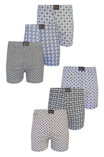 Sereia Men's Empirme Color and Pattern Print Variety Boxer 6 Pack - Multiple Colors - Sreiakowtae10M04-Cok