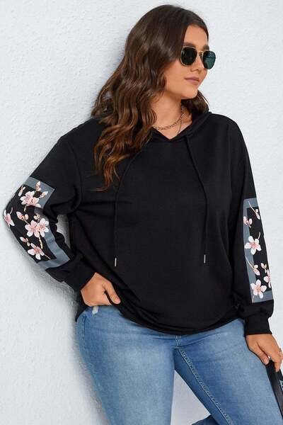 Bigsize Women's blouse in large sizes with flowers 1452-23