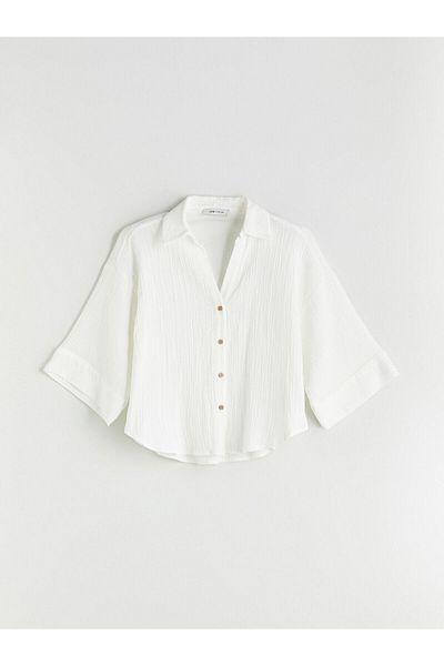 LC Waikiki New Season Oversize Muslin Women's Shirt