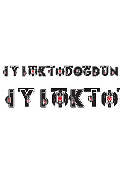 Beşiktaş İyiki Doğdun Harf Set Orjinal Lisanslı 2.00 metre Banner