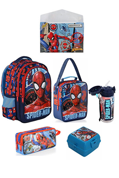 Frocx Premium Licensed School Bag Set + Nutrition + Water Bottle + Pen Case + Food Container + Snap File