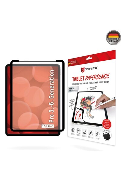 Madviun Screen Protector for iPad Pro 12.9 2018/2020/2021/2022 - Displex Tablet PaperSense, O30, PVC, Black
