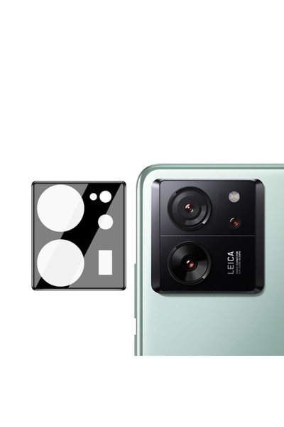SOFAL Folie Camera compatibila cu Xiaomi 13T/13T Pro, Full Camera Glass, E24, Black