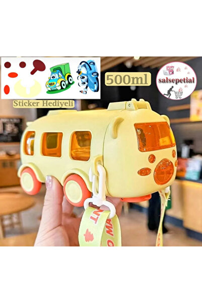 BOXMONİ Ayıcık Otobüs Su Matarası 500 Ml