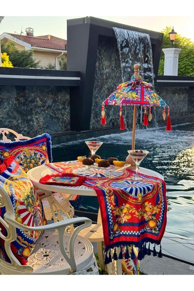 Merve Kaymakcı San di monte limonlu- BALİ ŞEMSİYESİ - kırmızı