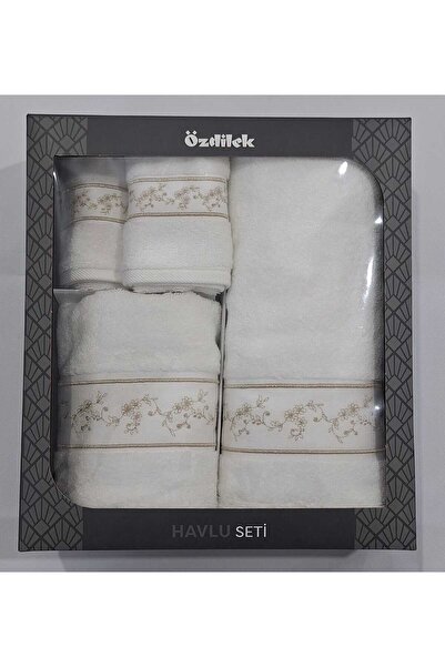 Özdilek Daniela White Shower Set/Guest Set/Towel Set