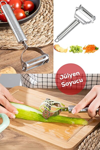 Ufak Tefek Şeyler 16563-11 الفولاذ المقاوم للصدأ إينوكس فاكهة الخضار مقشرة مت...