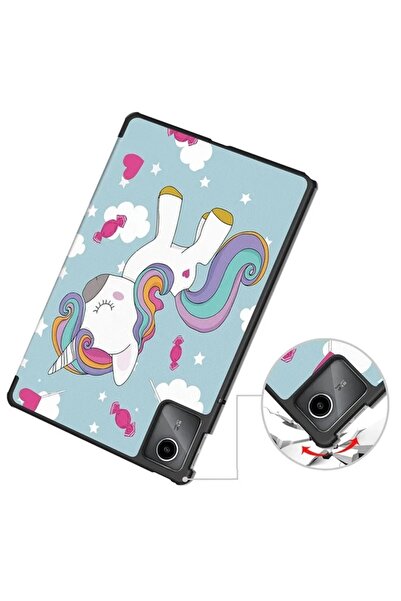 Madviun Tablet Case for Lenovo Tab M11, FoldPro, J33, Microfiber, Unicorn